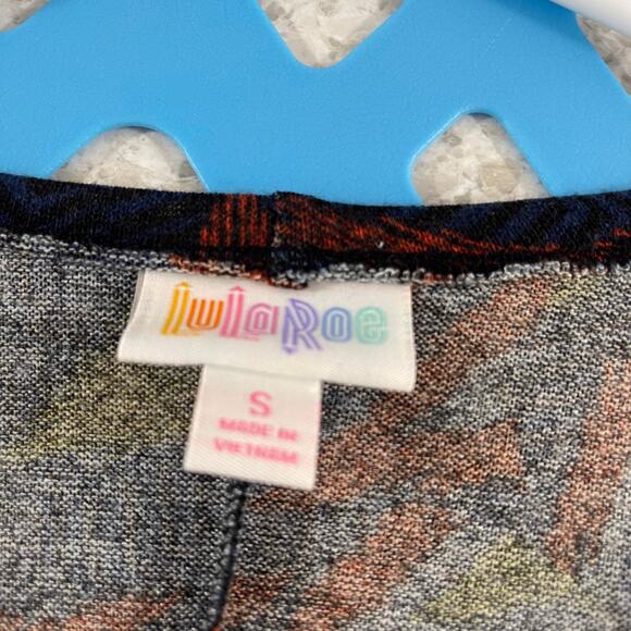 LulaRoe LINDSAY Lindsey size small kimono jacket open front knit sweater graphic - Picture 8 of 13